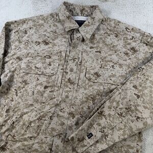 5.11 Tactical Shirt Mens Large Digital Camo Desert Vented Multi Pocket Vented